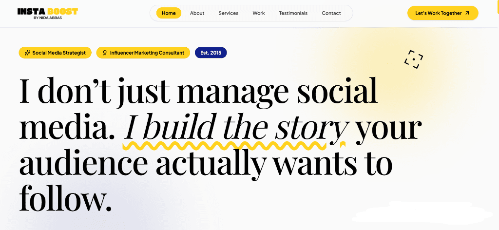 Insta Boost by Nida Abbas webpage preview